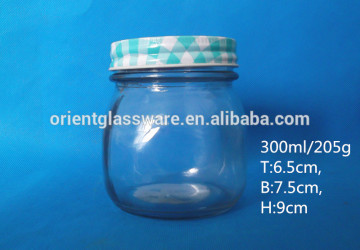300g glass honey oil jar