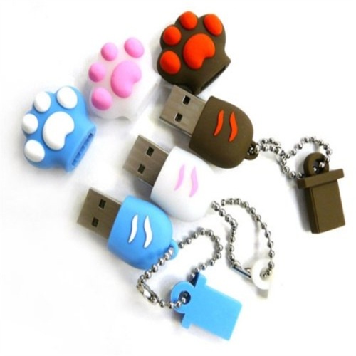 Pvc Cartoon Paw Personalised Usb Flash Drive