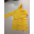 Fashion waterproof yellow long pvc rain coat/raincoat