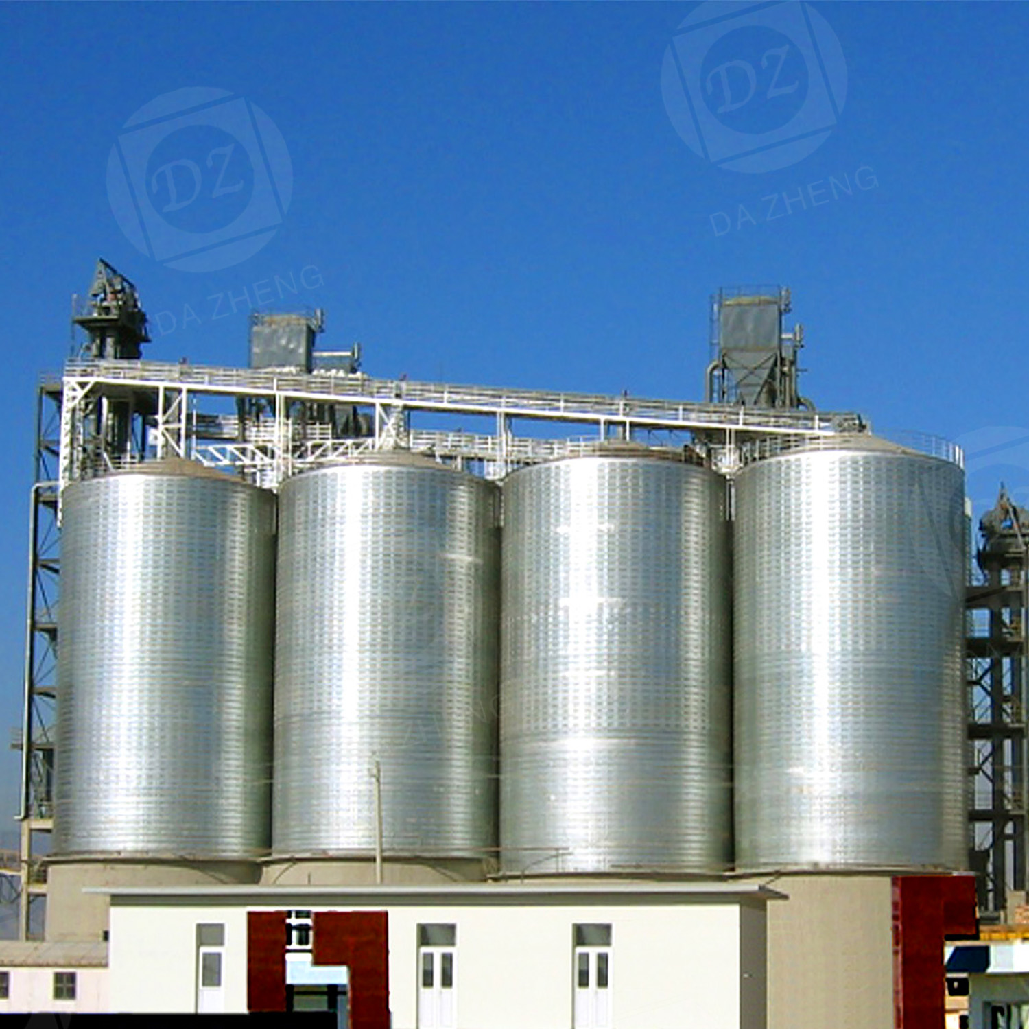 Slag powder silo for brick factory materials