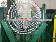 BTO-22 hot dip galvanized blade razor wire high security fence top rolls outside diameter 760mm