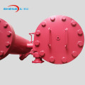 Duplex inline oil filter housing welded type