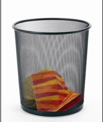 cubo de basura de malla