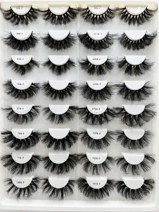 Wholesale D Curl Deep Curl Volume Faux Mink Strip False Lashes with Custom Logo