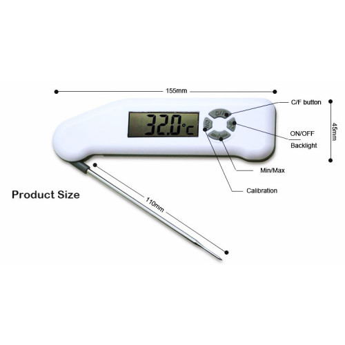 Ψηφιακό θερμόμετρο εξωτερικής πώλησης Amnazon για μαγείρεμα Fand C με δυνατότητα εναλλαγής