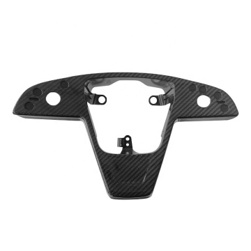 Carbon Fiber Steering Wheel Cover for Tesla Model S 2021+