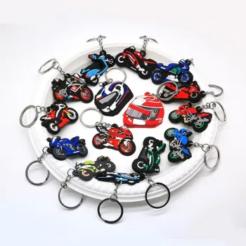 Custom Cartoon Trucks, Motorcycles, and Cars PVC Keychains - 3D Soft PVC Keychains