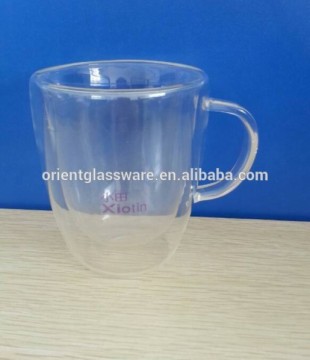 borosilicate double wall glass cup coffee mug tea sets drinking glasses