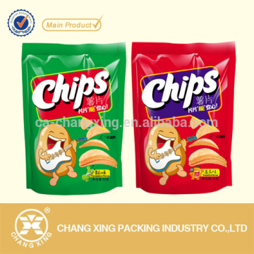Colorful printing plastic doypack for packing chips