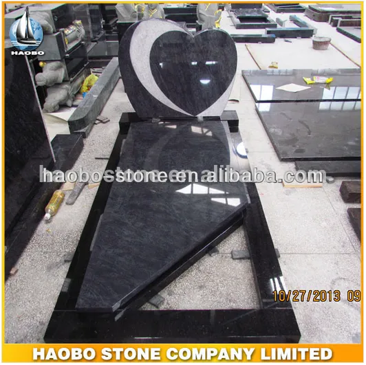 Heart shape grantie tombstone for cemetery