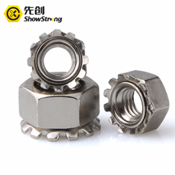 teeth nuts Carbon/white zinc Toothed
