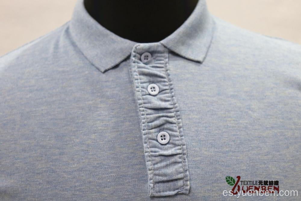 Tejido jacquard sólido con camisas de hombre con tapeta arrugada