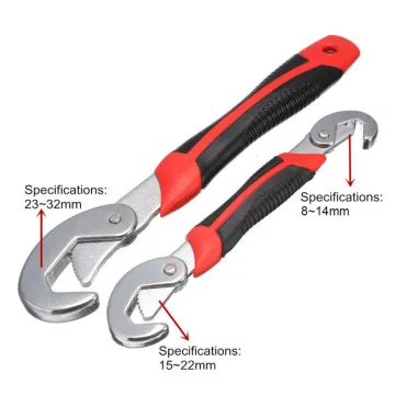 Multi-functional 2-Piece 8-32mm Quick Snap'n Grip Universal Adjustable Wrench Set: Your All-in-One Tool Solution