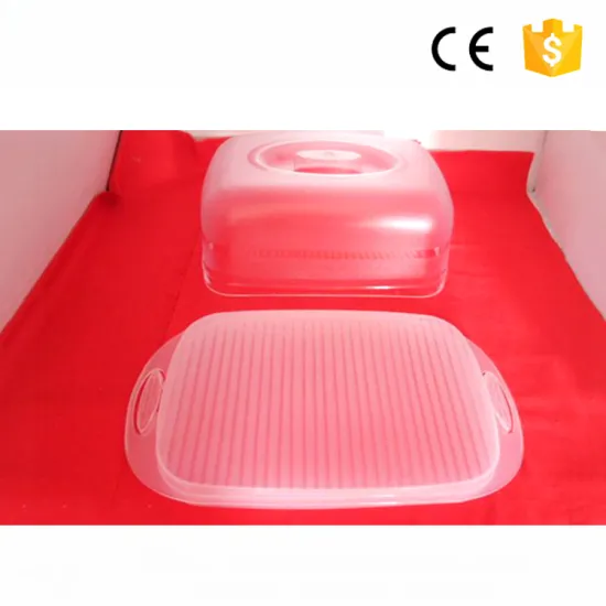 Food Grade Free With Lid decorative round christmas plastic box for candy cake creative birthday's cake packaging