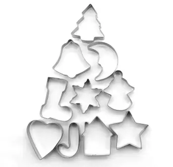 10 pcs Christmas Stainless steel Cookie cutter set