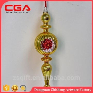 Hanging christmas bauble glass icicle for christmas tree decorarion supplies X\'mas accessories