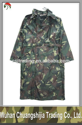 waterproof woodland camouflage army raincoat