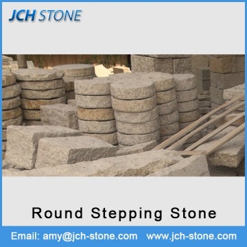Exterior facade round stepping stone panel