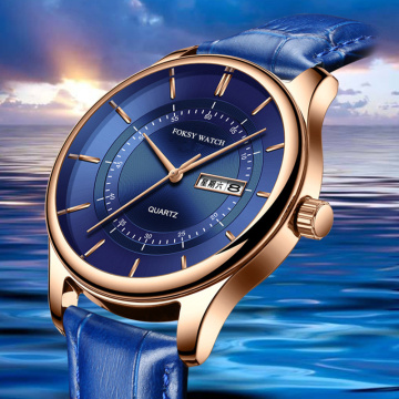 New Luxury Blue Quartz Watch For Men