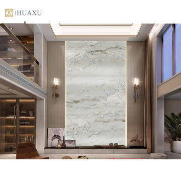 Huaxu Bookmatch Marble Background Natural Stone Quartzite Backlit Feature Wall