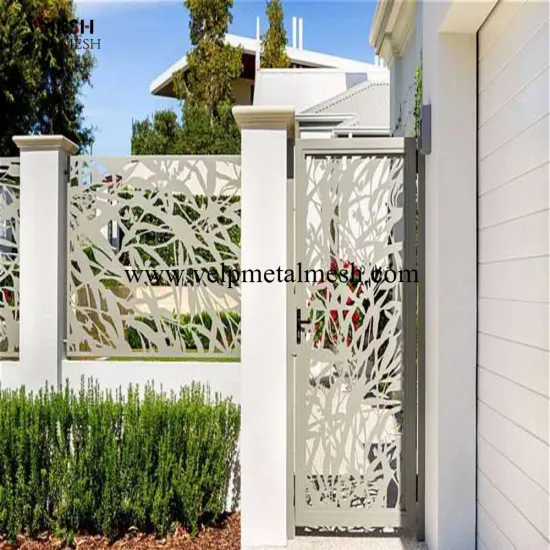 Powder Coated Laser Cut Metal Garden Fence Panels