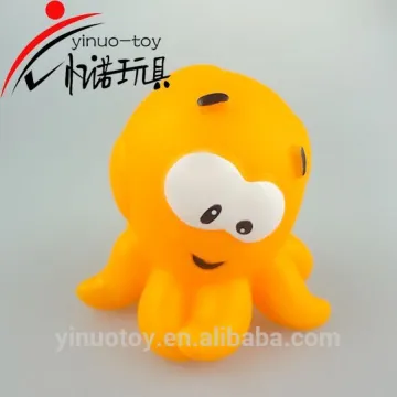 2017 hot sale promotional cheap plastic squirt animal bath toy yellow octopus squirt toy for kids