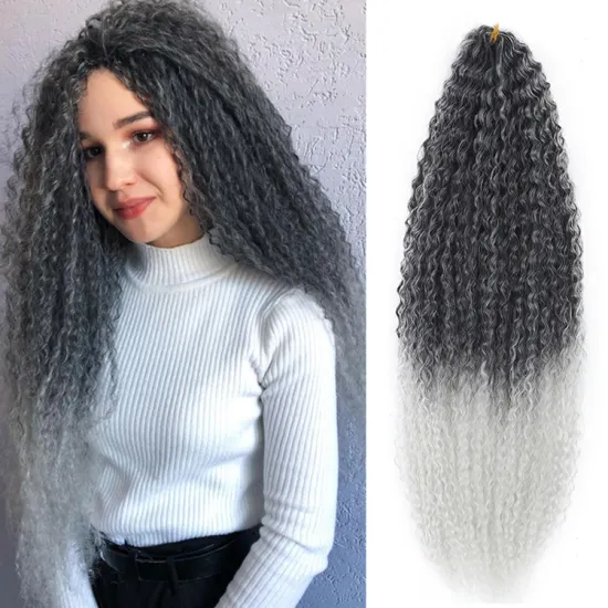Ombre Synthetic Crochet Braiding Hair Extensions Marley Hair for Women Afro Curls Synthetic Crochet Afro Hair Yaki Kinky Curly