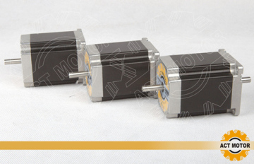 3PCS 6-lead dual shaft nem23 stepper motor 76MM 3.0A 270oz-in