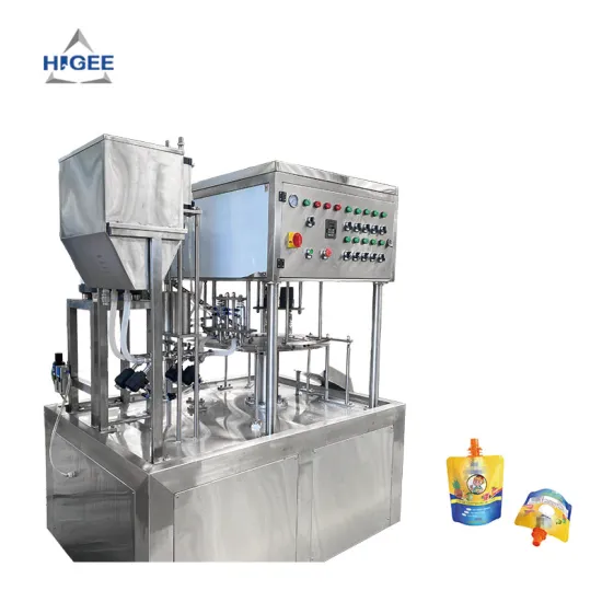 HIGEE Soy Milk Packaging Machine: Standing Up Spout Sachet Pouch Filling and Sealing