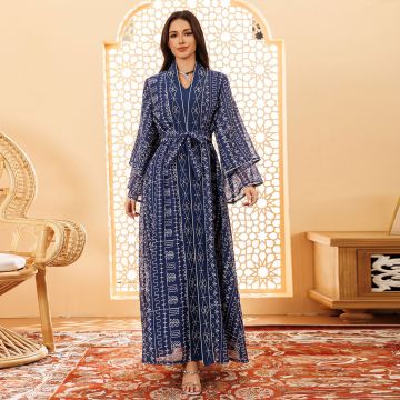 ست دو لایه آستین گشاد Jalabiya Abaya
