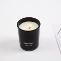 Black and white glass candle container