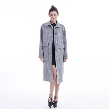 Ladies gray classic Cashmere overcoat