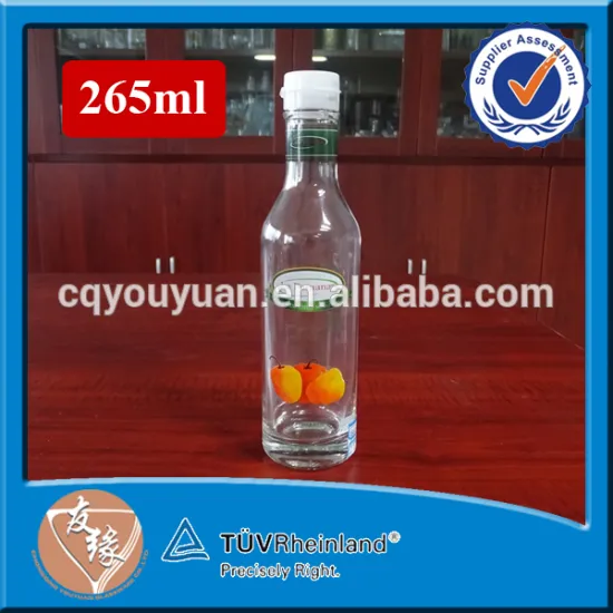 265ml cylinder shape small chili sauce glass bottle for sale