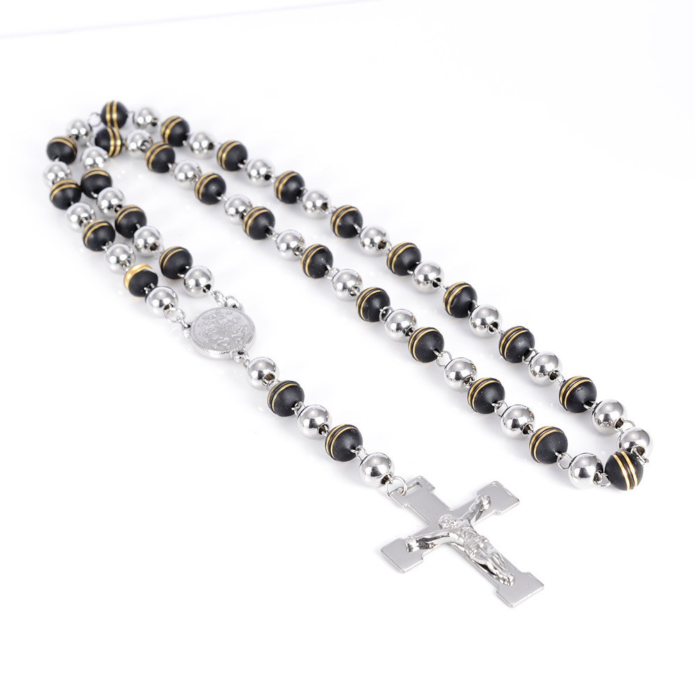 Fashion Jewelry 316L Stainless Steel Rosary Necklace