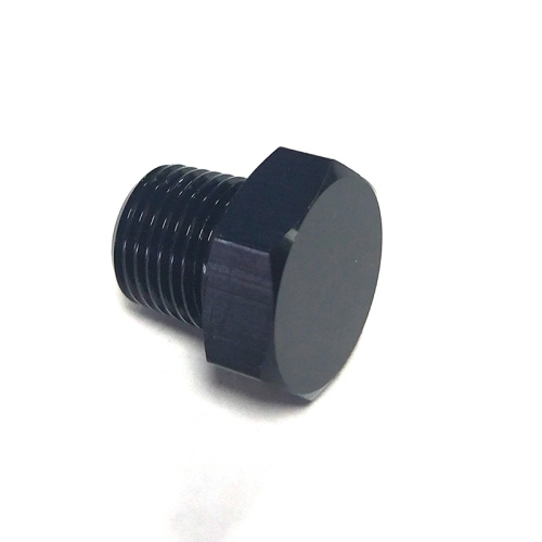 Black 1/8NPT Aluminum End Plug Fitting