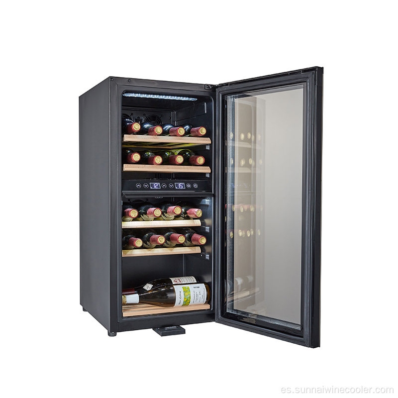 Compresor negro barato Refrigerador de vino pequeño con almacenamiento