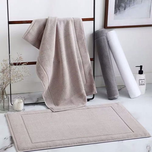 100% Cotton Terry White Plain Bath Mat