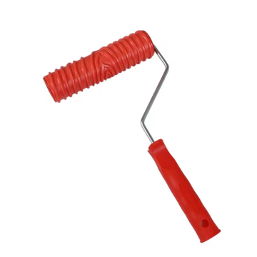 7 Inch Embossed Flower Brush Roller - Soft Rubber Wall Painting Tool