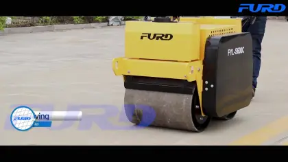 Hand push human drive 450mm single drum mini case road roller FYL-S600C