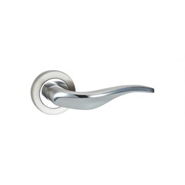 Embedded Aluminum door handle on zinc rosette