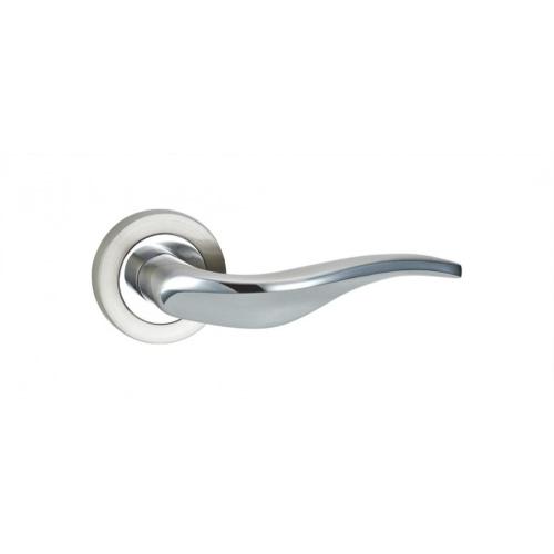 Embedded Aluminum door handle on zinc rosette