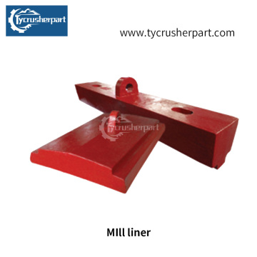 High Mangan Ball Mill Liners Części zamienne