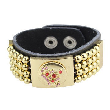 2014 New fashion leather Noosa chunks bracelets, China wholesaler