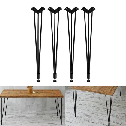 12mm Hairpin Legs New Design 3 Rod Furniture Hairpin Legs Table Base Wholesale Metal Hairpin Table Legs