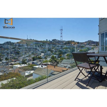 High-Quality Tegood Factory Frameless Glass Balustrade System with Stainless Steel Spigots for Decking: Enhancing Safety and Aesthetics