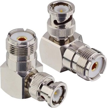 L Shape Right Angle Coax Adapter UHF to BNC Connector