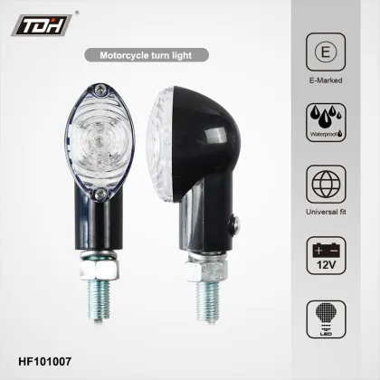 Low-drag bullet-shaped motorcycle turn signal