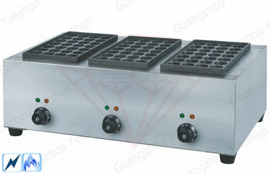 3-plate Electric Fish Pellet Grill , Commercial Kitchen Equipments