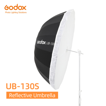 Godox UB-130S 51 inch Parabolic Black Reflective Umbrella Studio Light