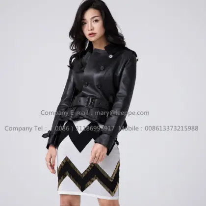 Women Short Leather Jacket